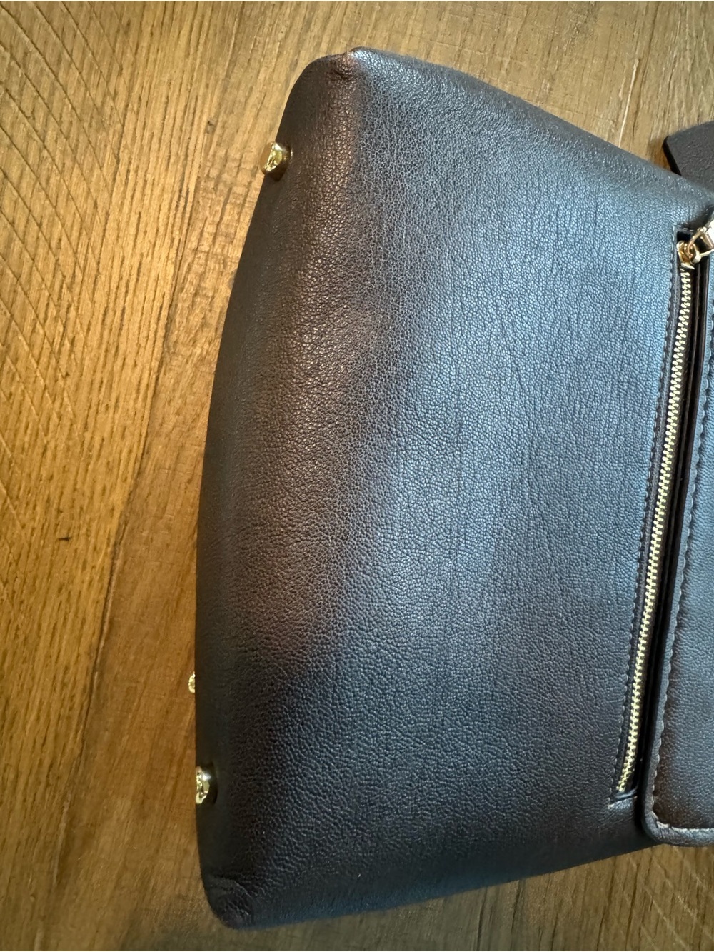 Coach Brown Floral Appliqué Leather Satchel - Picture 7 of 9